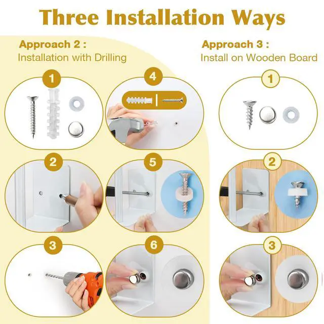 Alt view image 5 of 7 - Hat Hooks for Baseball Caps, 2 Pack Hat Racks, Hat Holder on Wall, Hat Organizer, Storage and Organization, Home Storage for Use Adhesive or Wall Drilled for Door, Bedroom (White)
