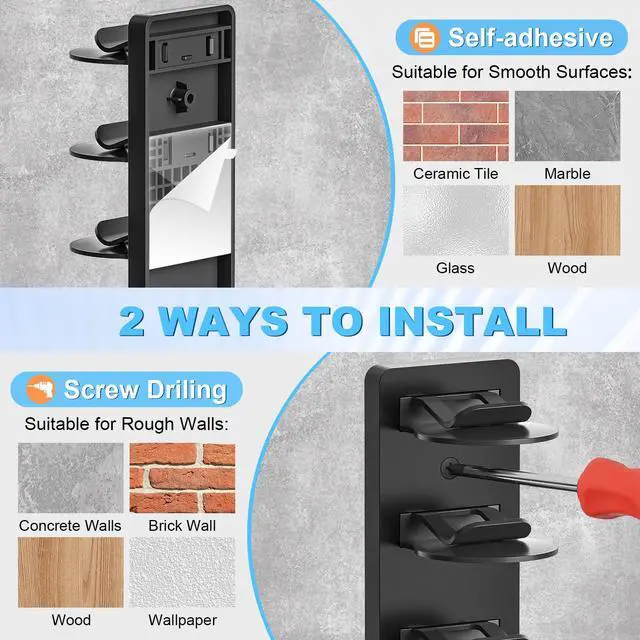 Alt view image 4 of 7 - Hat Organizer for Baseball Caps, 2 Pack | Adhesive, Hat Rack for Wall