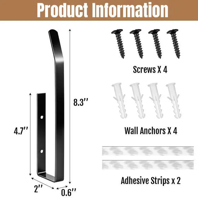 Alt view image 2 of 7 - 2 Pack Hat Organizer for Baseball Caps, Fits for Bedroom, Closet, RV | Strong Adhesive & Drilling, Space Saving Hat Holder & Storage, Suitable for Bedroom, RV, Closet and Door back