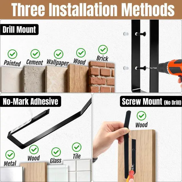 Alt view image 3 of 7 - 2 Pack Hat Organizer for Baseball Caps, Fits for Bedroom, Closet, RV | Strong Adhesive & Drilling, Space Saving Hat Holder & Storage, Suitable for Bedroom, RV, Closet and Door back