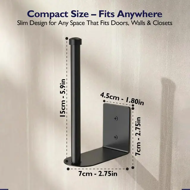 Alt view image 6 of 6 - 2 Pack Hat Rack for Baseball Caps, Black Metal Hat Organizer, Wall Mount Cap Holder, Adhesive or Screw Installation, Hat Storage for Closet Door Bedroom