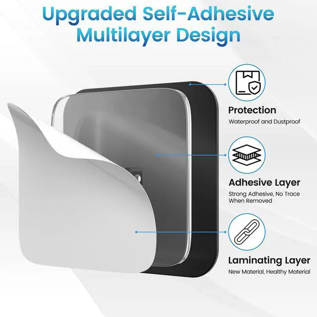Alt view image 5 of 7 - Hat Rack for Wall 4PCS - Self-Adhesive & Drilling Options, 30LB Capacity, Space-Saving Hat Organizer for Baseball Caps & Accessories, 2 Mounting Options Hat Hooks for Wall Closet Door Bedroom
