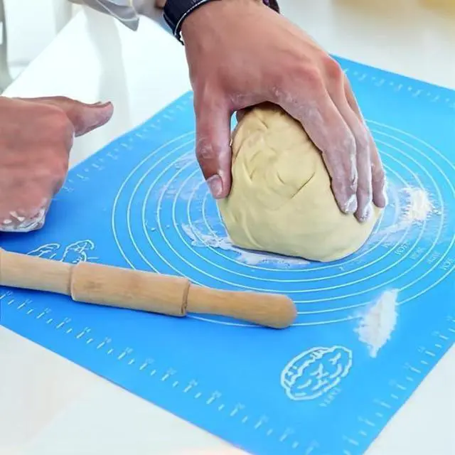 Alt view image 4 of 5 - Silicone Baking Mat, 20" x 16", Blue | With Measurements