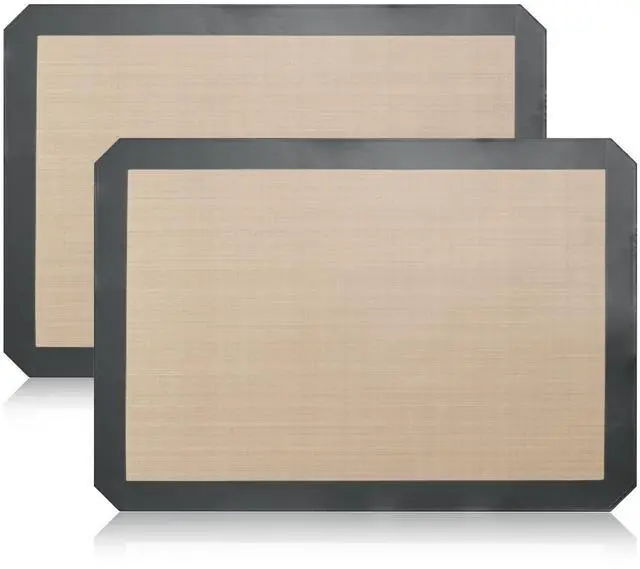 Main image of Silicone Baking Mat Set, Non-Stick Reusable Food-Grade Oven Liners, Half Sheet Size 16.54 x 11.62 Inch, Grey, 2 Pack