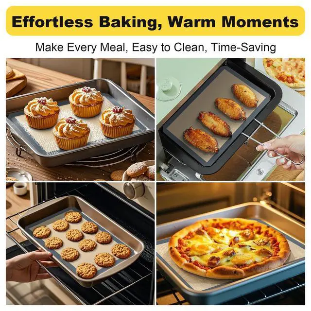 Alt view image 4 of 7 - Silicone Baking Mat, 16.5" x 11.6" Silicone Cookie Sheets for Baking, Reusable Baking Mat, Non-Stick Reusable, Food Safe, Dark Gray Oven Baking Sheet for Making Cookies Macaroons Bread 1 Pack