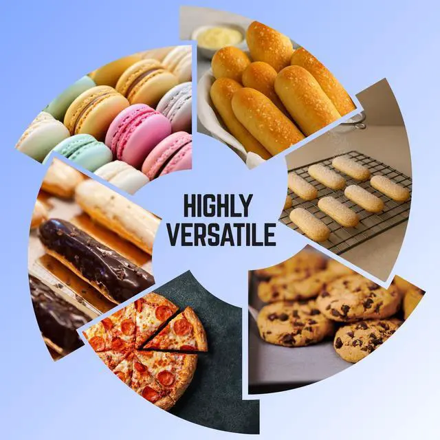 Alt view image 4 of 7 - Extra-Thick Silicone Baking Mat Two-Sided Pastry Sheet for Cookies, Macarons & Elciar, Food Grade, BPA Free, Reusable, Non-Stick, 11.8 x 15.7 Inch