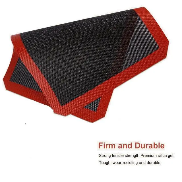 Alt view image 3 of 4 - Silicone Baking Mat with Microperforated,Non Slip Reusable Eclair perforated Baking Sheets,Oven Liner for Oven, Cookie Tray, Pizza Mat, Heat Resistant,16.5 * 11.6 inch (1, Red)