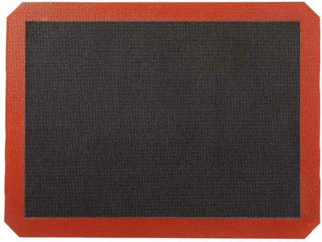 Main image of Silicone Baking Mat with Microperforated,Non Slip Reusable Eclair perforated Baking Sheets,Oven Liner for Oven, Cookie Tray, Pizza Mat, Heat Resistant,16.5 * 11.6 inch (1, Red)