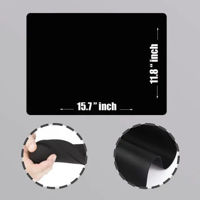 Alt view image 3 of 7 - 2 Pack Silicone Mats for Resin, Crafts,Liquid, Silicone Placemat (2 x Black)