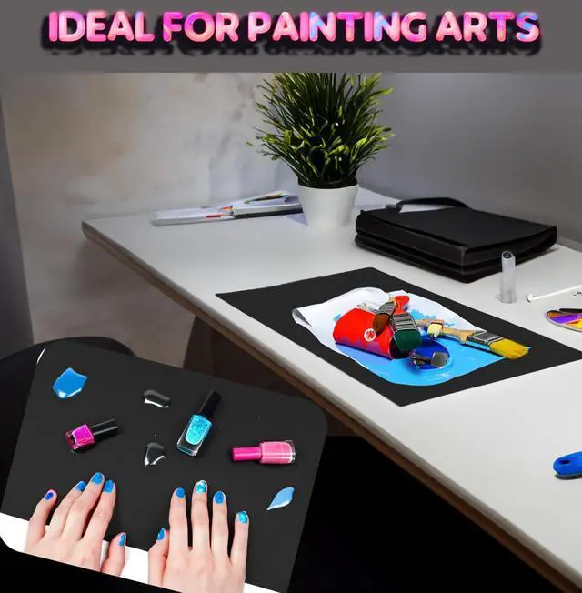 Alt view image 5 of 7 - 2 Pack Silicone Mats for Resin, Crafts,Liquid, Silicone Placemat (2 x Black)