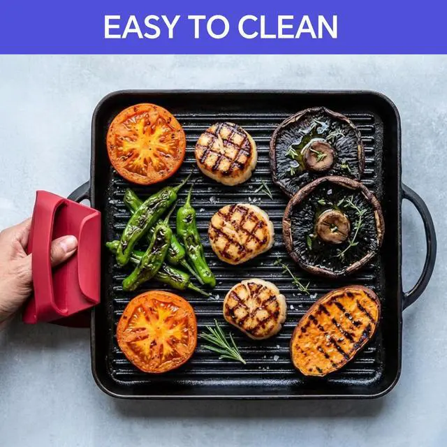 Alt view image 7 of 7 - 2Pcs Silicone Oven Mitts - Heat Resistant Oven Mitt Pot Holder for Kitchen - 100% Silicone, Dishwasher Safe, BPA-Free, Non-Slip Grip - for Kitchen, BBQ, Grilling - Blue