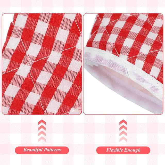 Alt view image 6 of 7 - 2PCS Red Oven Mitts for Kids, Red Checkered Oven Mitts for Kitchen Aid, Cute Kitchen Mitt for Safe Cooking Baking BBQ Griddle, Mini Heat Resistant Baking Gloves Easy Bake Accessories