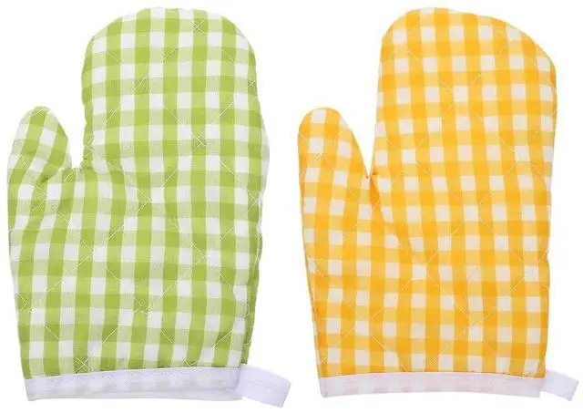 Main image of Oven Mitts Gloves 2-Pack Heat Resistant Cooking Mittens with Hanging Rope Insulated Baking Gloves for Home Kitchen Microwave Grilling Hand & Machine Washable