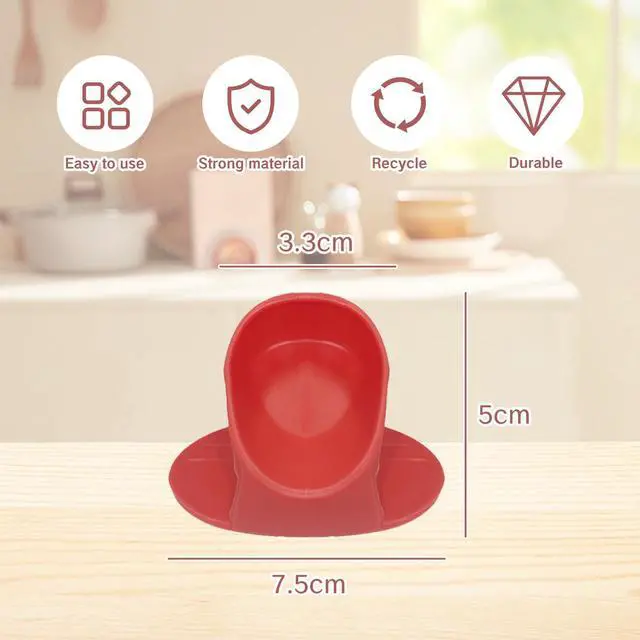 Alt view image 2 of 7 - 4 Pcs Silicone Pot Holders Small Heat Resistant Finger Gripper Mitts Silicon Grabbers for Cooking Instant Mini Pan Holders Hot Oven Mittens for Kitchen Pot Holder Grips No More Burning Fingers
