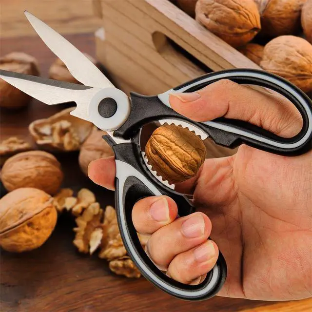 Alt view image 3 of 6 - Kitchen Shears - QtoiKce Kitchen Scissors Heavy Duty Stainless Steel Food Shears for Cutting Meat, Fish, Poultry Shears Multipurpose Utility Scissors