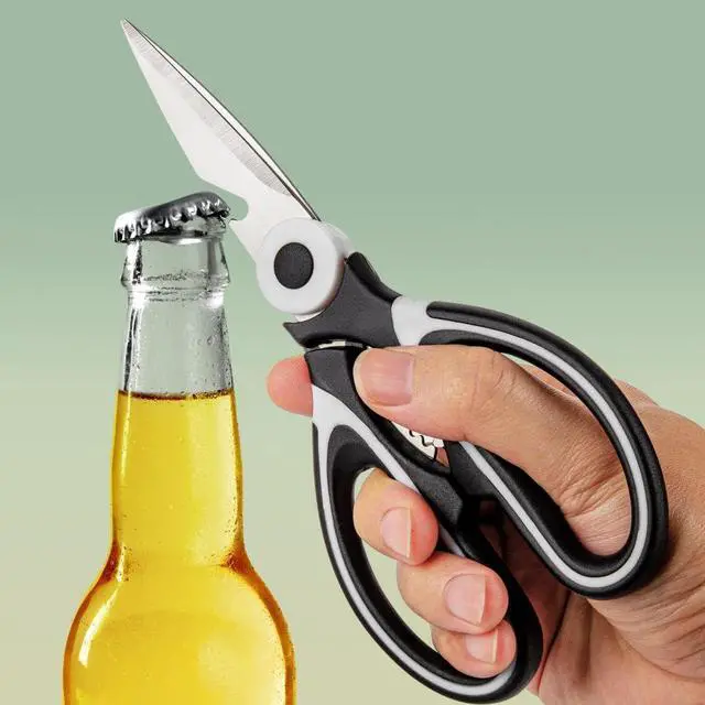 Alt view image 4 of 6 - Kitchen Shears - QtoiKce Kitchen Scissors Heavy Duty Stainless Steel Food Shears for Cutting Meat, Fish, Poultry Shears Multipurpose Utility Scissors