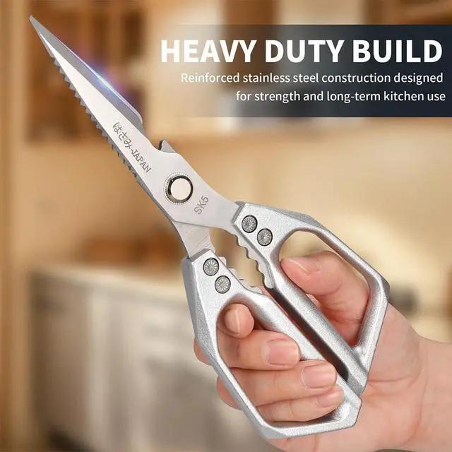 Alt view image 4 of 7 - Kitchen Scissors Heavy Duty for Food, All Purpose Meat Scissors, Premium Ultra Sharp Japanese Stainless Steel Kitchen Shears