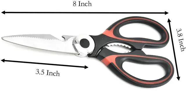 Alt view image 2 of 5 - Heavy Duty Kitchen Scissors, 2 Pcs Stainless Steel Multipurpose Sharp Utility Shear for Chicken, Fish, Meat, Bear and Nuts (2)