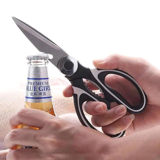 Alt view image 4 of 5 - Heavy Duty Kitchen Scissors, 2 Pcs Stainless Steel Multipurpose Sharp Utility Shear for Chicken, Fish, Meat, Bear and Nuts (2)