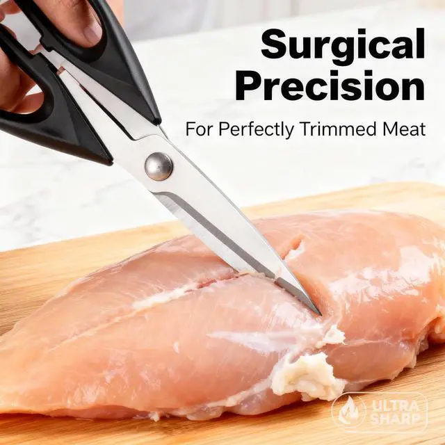 Alt view image 6 of 6 - Multipurpose Kitchen Shears, 8.7" Professional Heavy-Duty Scissors, Dishwasher Safe, Rust-Resistant Stainless Steel, Ergonomic Soft Grip Handles for Cooking and Home Use