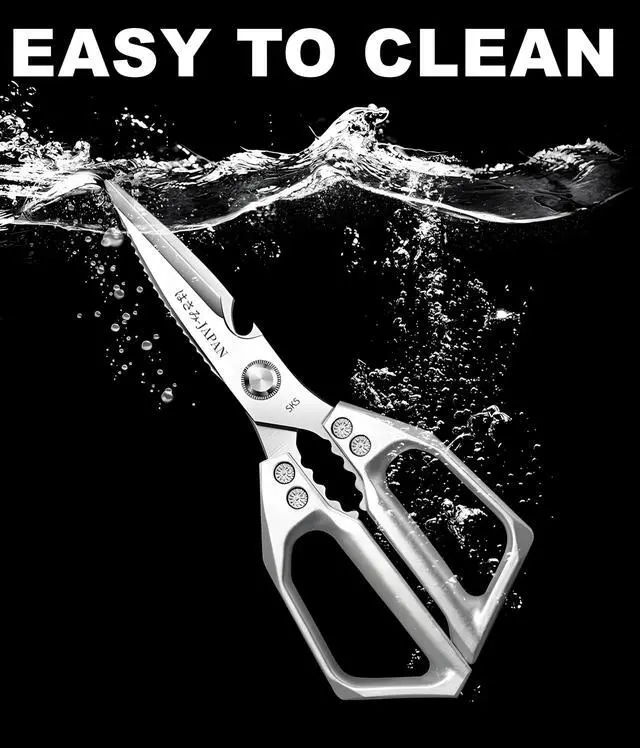 Alt view image 4 of 4 - Kitchen Scissors, All PurposeUltra Sharp Meat ScissorsHeavy Duty Silver Cooking ScissorDishwash Safe Stainless Steel Kitchen Shears for Food, Chicken Bones, Turkey