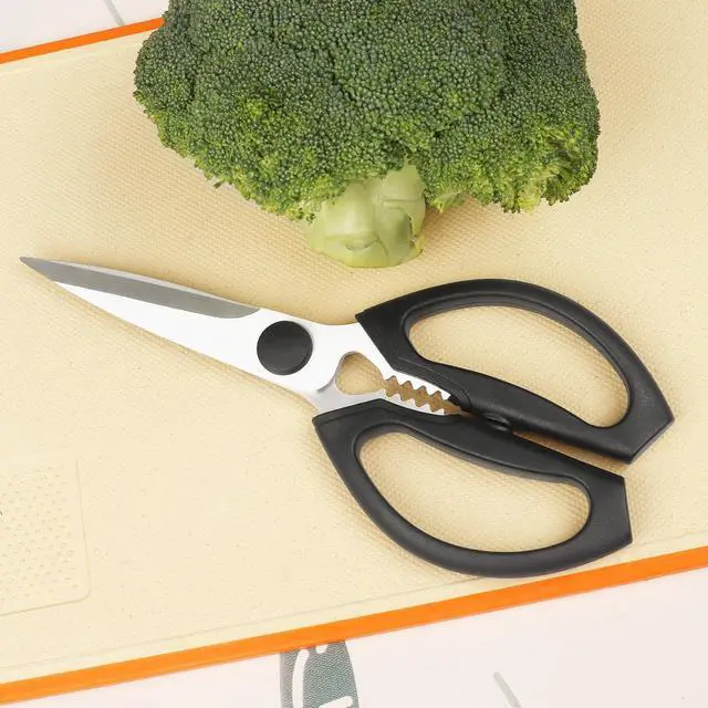 Alt view image 7 of 7 - Kitchen Scissors, Heavy Duty Kitchen Shears with Sharp Stainless Steel Blades, Dishwasher Safe Cooking Scissors for Cutting Meat, Fish, Vegetables, Black