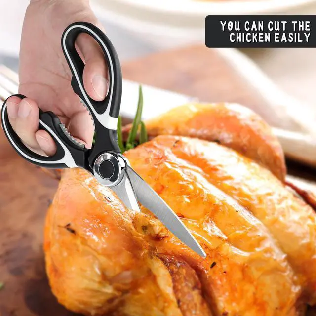 Alt view image 6 of 7 - Kitchen Scissors Set of 2,Stainless Steel Kitchen Shears with Protective Sheath,Poultry Shears Scissors for Food Fish Meat