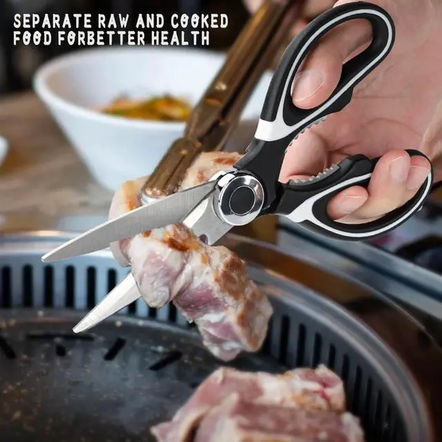 Alt view image 7 of 7 - Kitchen Scissors Set of 2,Stainless Steel Kitchen Shears with Protective Sheath,Poultry Shears Scissors for Food Fish Meat