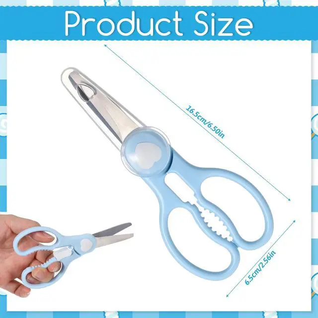 Alt view image 2 of 7 - Kitchen Shears with Protective Sheath, Stainless Steel 6.5 Inch | all purpose, portable durable safety, premium cooking scissors, dishwasher safe, baby food, cutting meats noodle vegetable