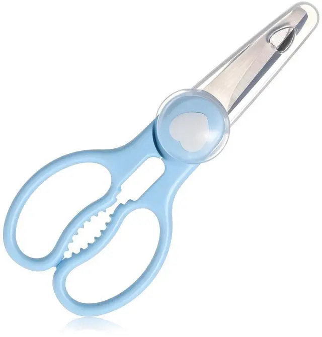 Main image of Kitchen Shears with Protective Sheath, Stainless Steel 6.5 Inch | all purpose, portable durable safety, premium cooking scissors, dishwasher safe, baby food, cutting meats noodle vegetable