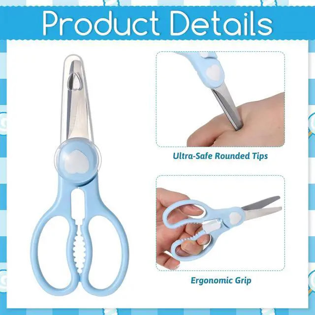 Alt view image 3 of 7 - Kitchen Shears with Protective Sheath, Stainless Steel 6.5 Inch | all purpose, portable durable safety, premium cooking scissors, dishwasher safe, baby food, cutting meats noodle vegetable