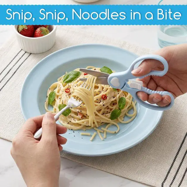 Alt view image 5 of 7 - Kitchen Shears with Protective Sheath, Stainless Steel 6.5 Inch | all purpose, portable durable safety, premium cooking scissors, dishwasher safe, baby food, cutting meats noodle vegetable