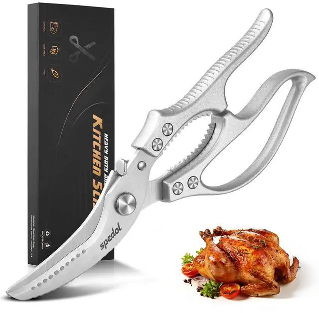 Main image of Kitchen Scissors Food Cutting: Heavy Duty Poultry Meat Shears | Stainless Steel All Purpose for Home Cooking & Restaurant