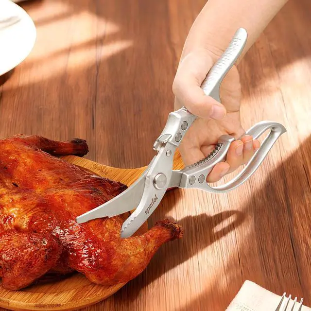 Alt view image 6 of 6 - Kitchen Scissors Food Cutting: Heavy Duty Poultry Meat Shears | Stainless Steel All Purpose for Home Cooking & Restaurant