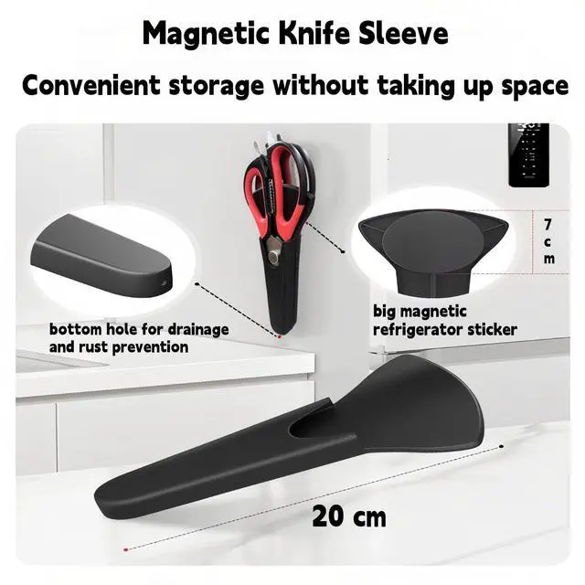 Alt view image 5 of 7 - Kitchen Scissors, All Purpose Kitchen Shears Reddish Black Detachable for Cleaning with Protective Sheath, kitchen Scissors for Food Durable Stainless Steel