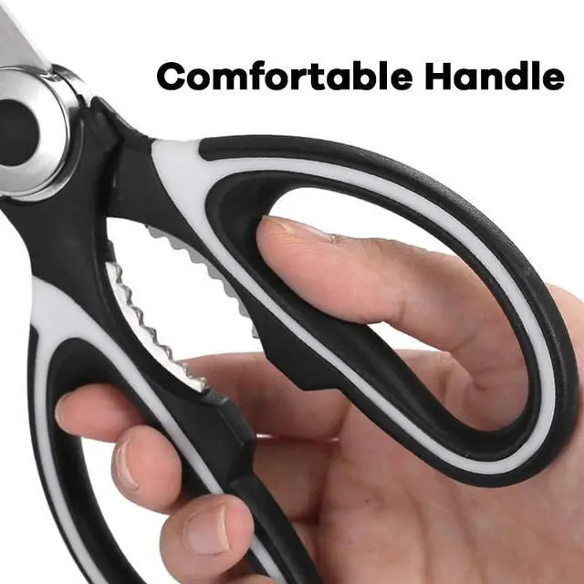 Alt view image 4 of 4 - Kitchen Scissors All Purpose Heavy Duty, Stainless Steel Cooking Utensils Gadgets, Meat Poultry Food Shears Dishwasher Safe Utility Tools Home Gift,