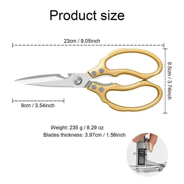 Alt view image 2 of 5 - Kitchen Scissors Heavy Duty Stainless Steel Kitchen Shears Sharp Food Cooking Dishwasher Safe Scissors for Meat Chicken Poultry Fish Meat Herbs
