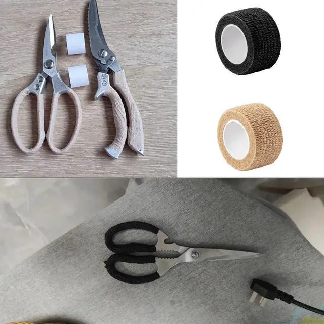 Alt view image 6 of 6 - 6 Pack Gardening Scissor Handle Wraps Grip Non Slip Fabric Scissors Handle Cover for Heavy Duty Sewing Shears Bypass Pruning Shears Tailor Scissors Flower Clippers All Purpose Kitchen Shears