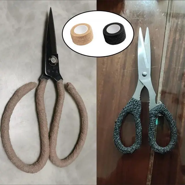 Alt view image 5 of 6 - 6 Pack Gardening Scissor Handle Wraps Grip Non Slip Fabric Scissors Handle Cover for Heavy Duty Sewing Shears Bypass Pruning Shears Tailor Scissors Flower Clippers All Purpose Kitchen Shears