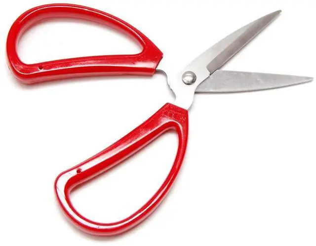 Main image of Hometeq 6" Scissors Multi-Purpose Stainless Steel Sharp Scissors with Red Handle - Perfect for Cutting