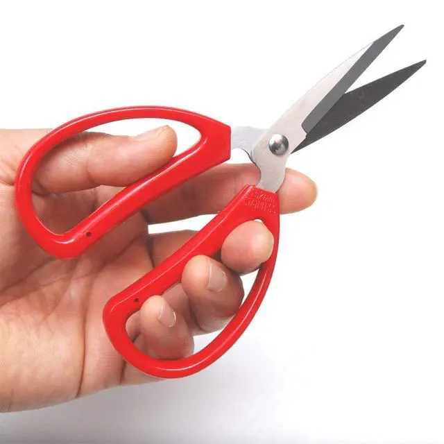 Alt view image 2 of 7 - Hometeq 6" Scissors Multi-Purpose Stainless Steel Sharp Scissors with Red Handle - Perfect for Cutting
