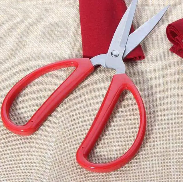 Alt view image 5 of 7 - Hometeq 6" Scissors Multi-Purpose Stainless Steel Sharp Scissors with Red Handle - Perfect for Cutting