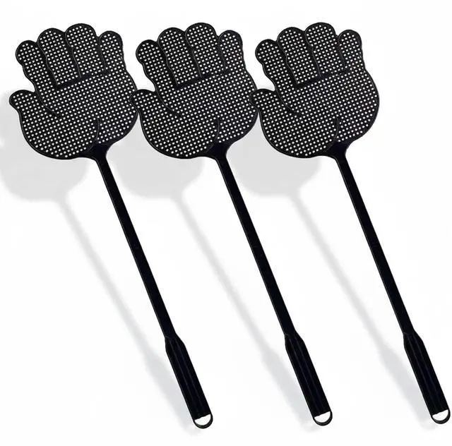 Main image of Fly Swatter, Hand-Shaped Bug Swatter 3 Pack for Home Use | Flexible Material with Non-Slip Grip, Lightweight Design for Kitchen, Bedroom and Outdoor Spaces