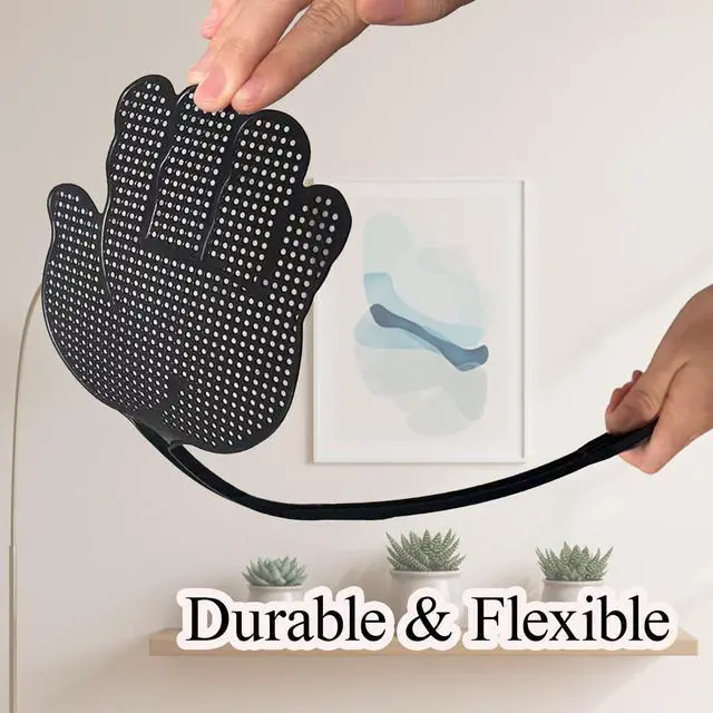 Alt view image 3 of 6 - Fly Swatter, Hand-Shaped Bug Swatter 3 Pack for Home Use | Flexible Material with Non-Slip Grip, Lightweight Design for Kitchen, Bedroom and Outdoor Spaces