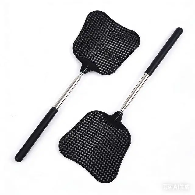 Main image of Fly Swatter, Elescopic Fly Swatters, FlySwatter for Indoor Outdoor Classroom with Stainless Steel Handle 2PCS