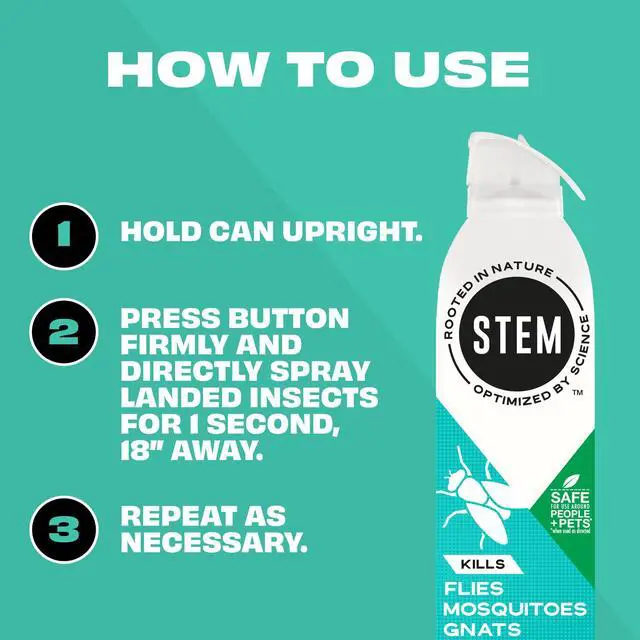 Alt view image 6 of 7 - Kills Flies, Mosquitoes And Gnats: Plant-Based Active Ingredient Bug Spray, Botanical Insecticide For Indoor And Outdoor Use; 10 fl oz (Pack Of 1)