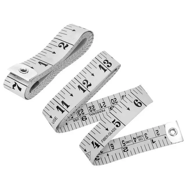 Alt view image 2 of 7 - Flexible Tape Measure, Accurate Dual Scale Standard & Metric Measurements Tape,Soft Measuring Tape for Body, Weight Loss Sewing Tailor Craft Ruler,Blue,150cm/60 inch (White / 2 Pack)