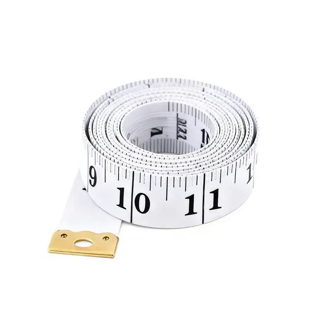 Alt view image 2 of 6 - Soft Tape Pack of 2 Measure Dual Scale Standard & Metric Measurements Tape Scale Body Measuring Tape for Weight Loss Tailor Craft Ruler 60 Inches (White+Yellow)