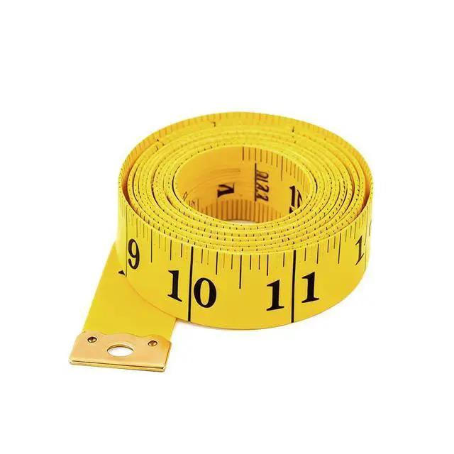 Alt view image 3 of 6 - Soft Tape Pack of 2 Measure Dual Scale Standard & Metric Measurements Tape Scale Body Measuring Tape for Weight Loss Tailor Craft Ruler 60 Inches (White+Yellow)