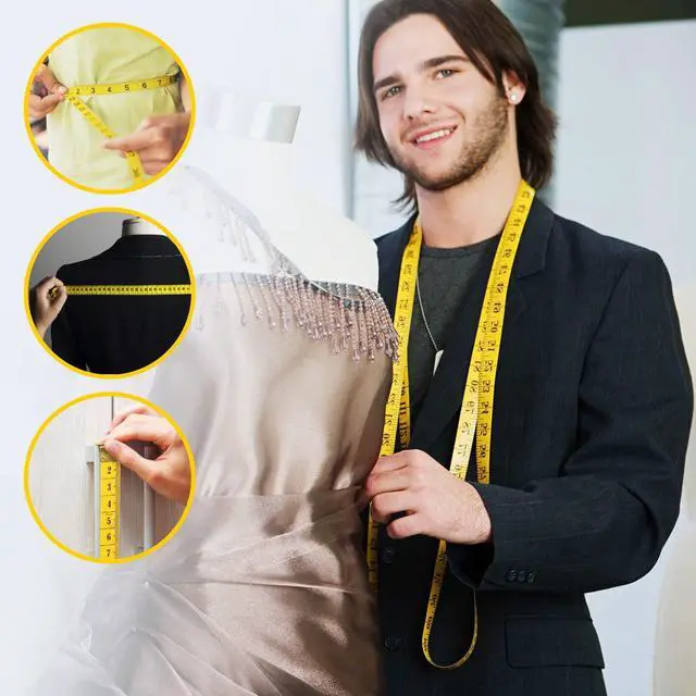 Alt view image 6 of 7 - 24 Pcs Double-Scale 60-Inch/150cm Soft Tape Measure Ruler Bulk for Sewing Tailor Cloth Weight Loss Medical Body Measurement Sewing Supplies Knitting Projects - 6 Colors